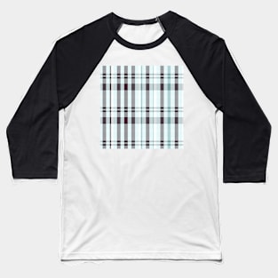 Winter Aesthetic Catriona 1 Hand Drawn Textured Plaid Pattern Baseball T-Shirt